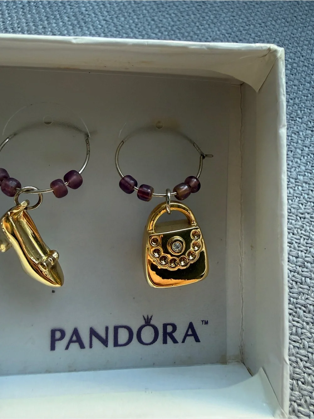 Pandora 5 Wine Charms Silver & Gold